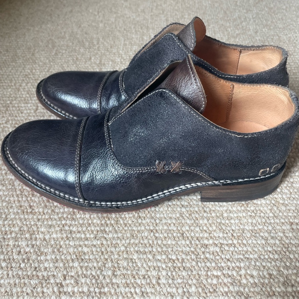 BED|STU Black Leather Loafers - Picture 2 of 3